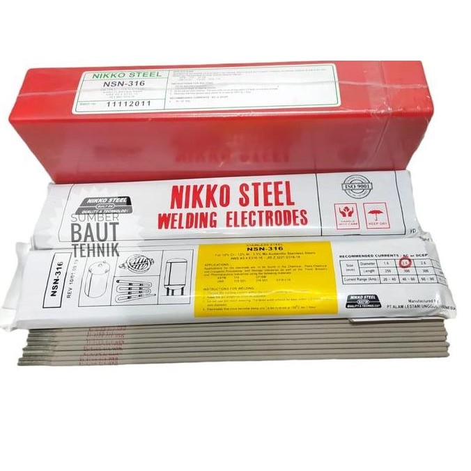 NIKKO STEEL Kawat Las Stainless 316 2.0 2,0 mm NSN 316 / NSN-316 ( per qty )
