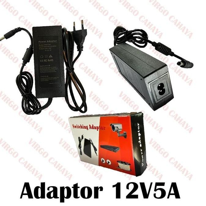 ADAPTOR 12V 5A CCTV (BUAT CAMERA DVR)MURAH BAGUS