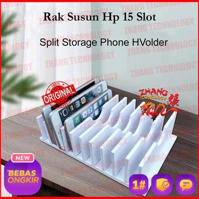 Rak Susun Hp 15 Slot Serbaguna Rak Tempat Hp Rak Kayu Untuk Susunan Hp Handphone