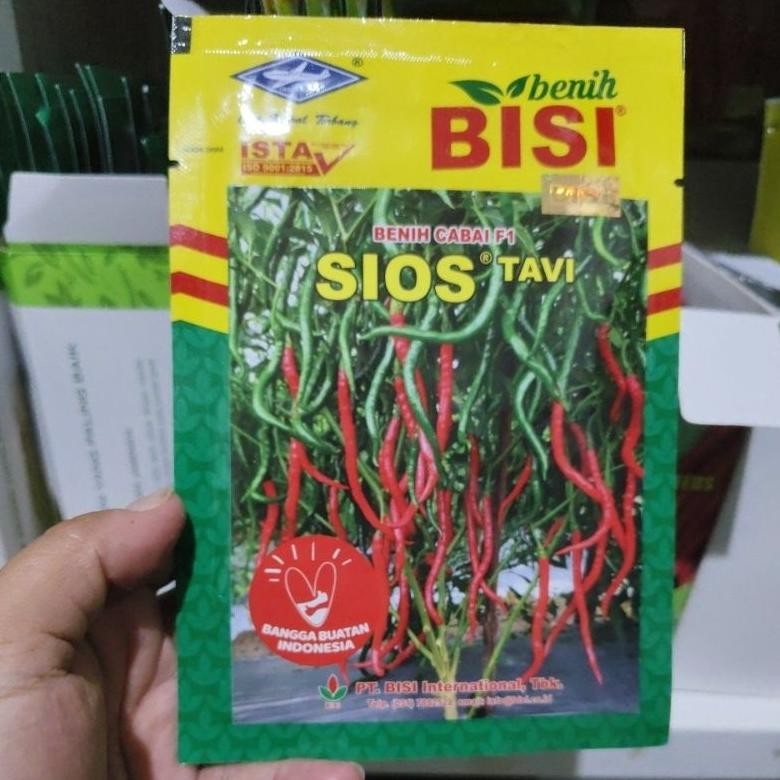 Benih cabe keriting SIOS TAVI 10 gram crm cabai merah keriting sios tavi hibrida 10gr dari kapal ter