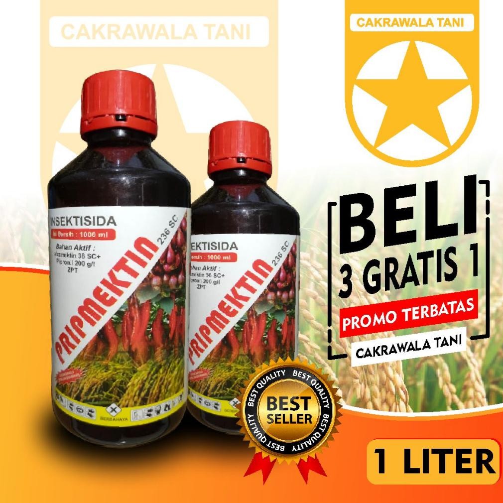 INSEKTISIDA PRIPMEKTIN 236sc 1Liter PROMO Grosir /Abamektin/Fipronil/zpt/abacel/amistartop/filia