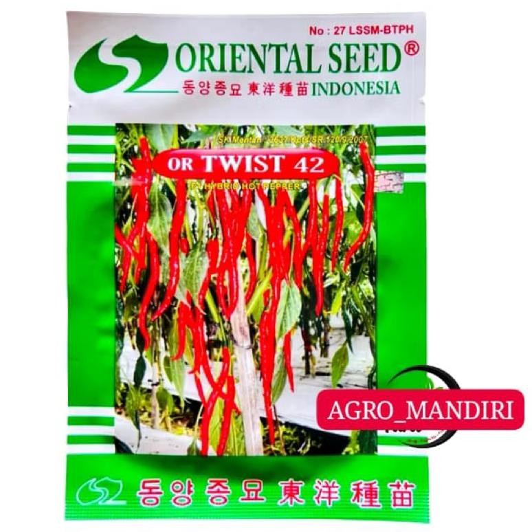 Benih Bibit Cabe Keriting OR TWIST 42 F1 10 gram oriental seed