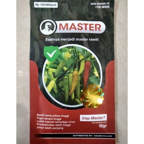 Benih Cabe Rawit Master 10 Gram - Bibit Cabai Master - Crm Shypoon Sypon Shipon Sipon Kaliber New Ma