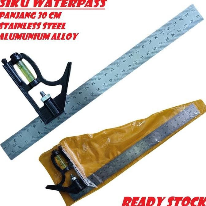 

PENGGARIS SIKU L WATERPASS KOMBINASI SQUARE RULER SUDUT PRESISI UKUR GESER SERBAGUNA BUSUR DERAJAT
