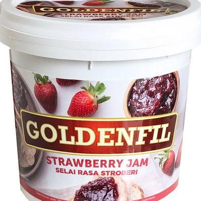 

Goldenfil Selai Rasa Strawberry 1 Kg Untuk Olesan Roti Kue Cake