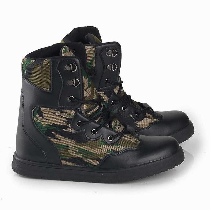 Sepatu Boots Tactical Loreng Tentara PDL Anak Laki Kaki Fashion sepatutentaraanaklakilaki