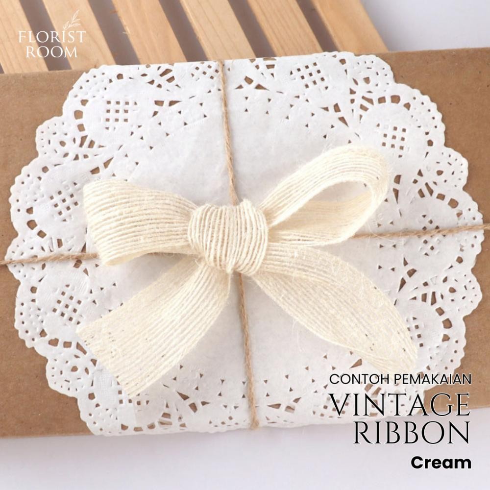 

Qig-1722 Vintage Ribbon - Pita Rustic - Dekorasi -Pita Murah