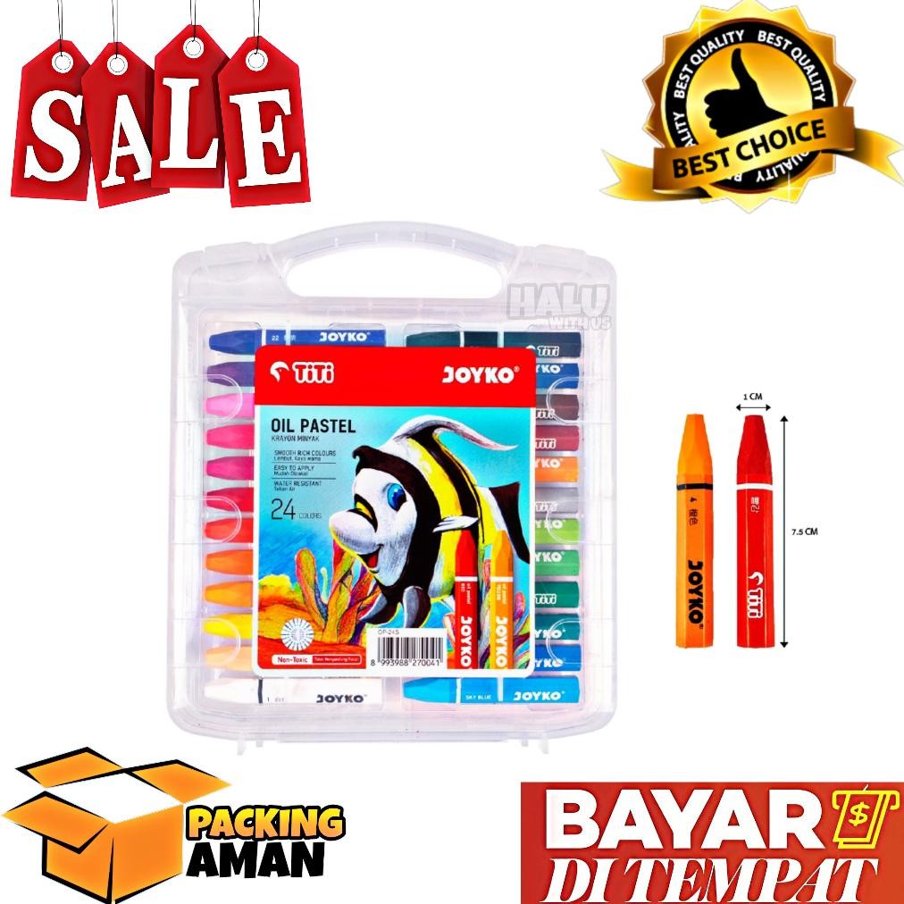 

Jg-56 (Bisa Cod) Promo 1 Set Oil Pastel Crayon / Krayon Minyak / Alat Menggarmbar / Alat Melukis / Alat Mewarnai Joyko Titi Op-24S 24 Warna Colors Jg-56