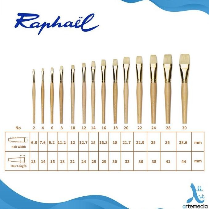 

Promo Kuas Raphael 359 Long Flat Brush - DArtigny Hog Bristle Long Handle