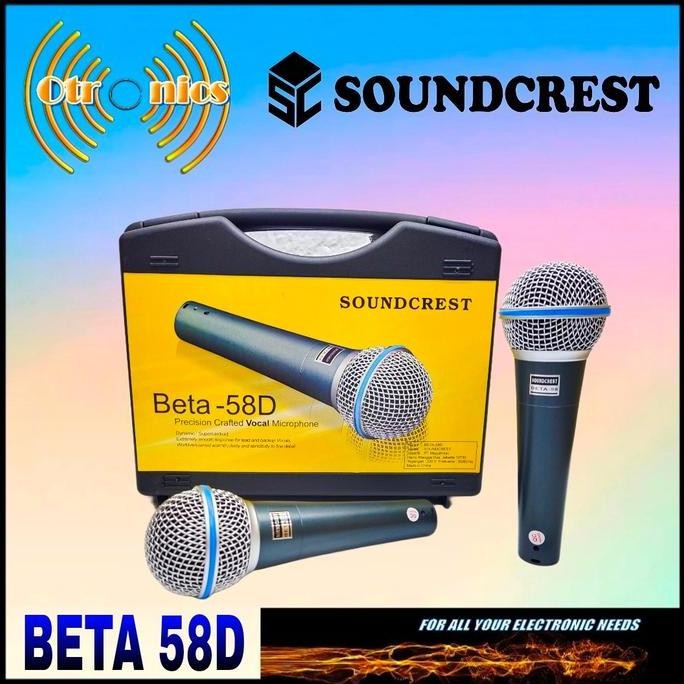 Tersedia Mic Kabel SoundCrest Beta-58D 2 Set Mic + Koper Original Mikrofon
