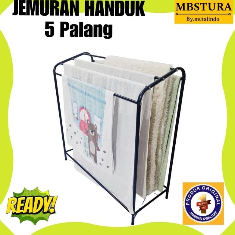 Jemuran Handuk Stainless Jemuran Handuk 5 Palang Rak Handuk Minimalis