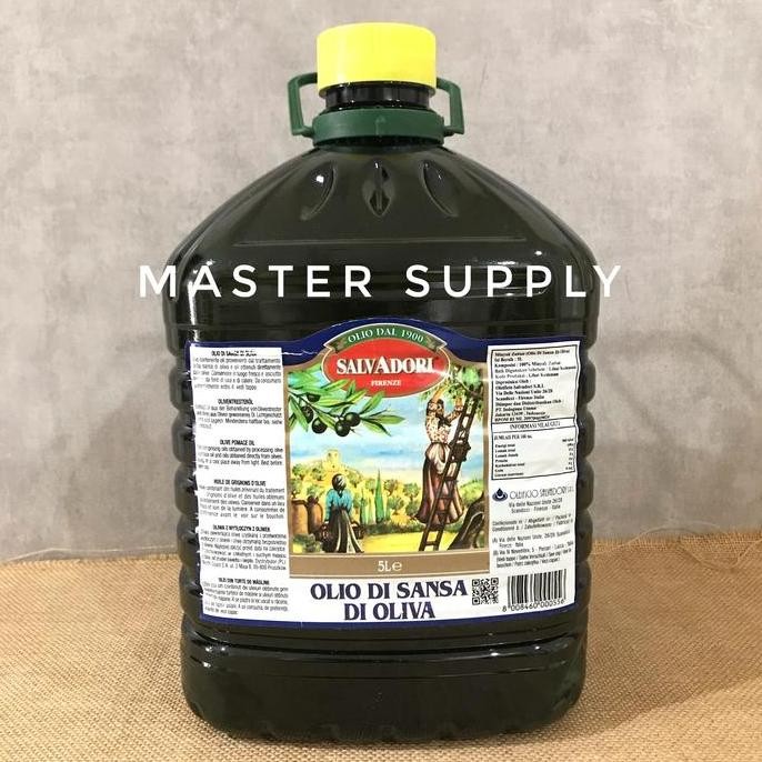 

Terlaris Salvadori Pomace Olive Oil 5L / Minyak Zaitun Masak Import Italy Ready Stok