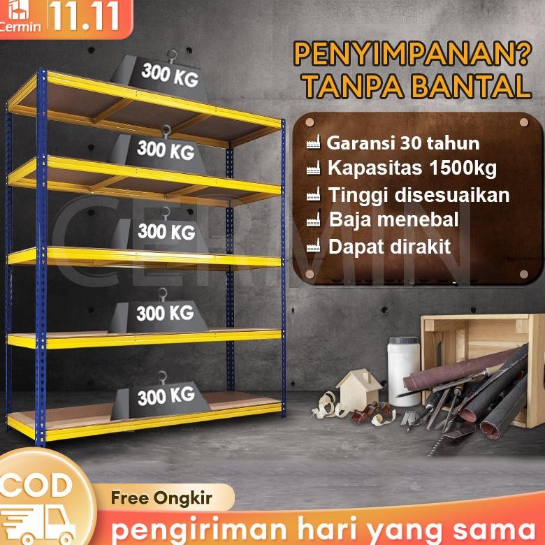 Rak Besi Siku Rak Besi 12045180CM Rak Gudang Rak Warung Rak Susun Besi Serbaguna