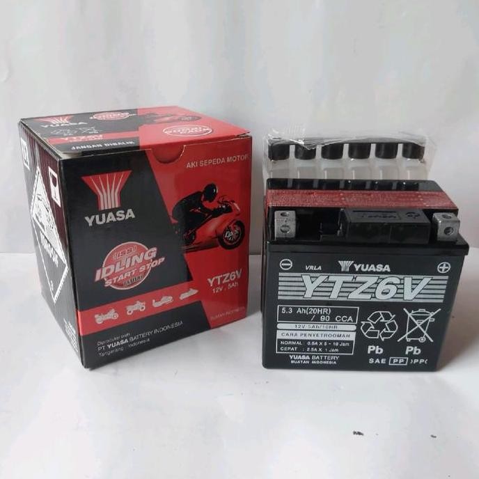 READY AKI KERING YUASA YTZ6V MF - VARIO 125 150 PCX CBR150 CB150R ORI