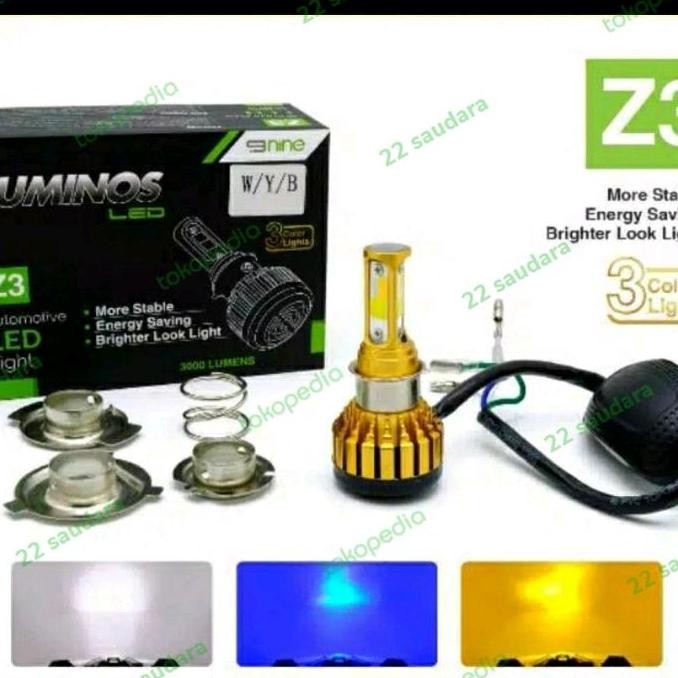 Parling Laris Lampu Led Motor Z3 3 Warna Luminos Lampu Utama Motor 3 Warna Z3