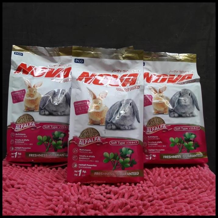 makanan kelinci nova plus alfafa