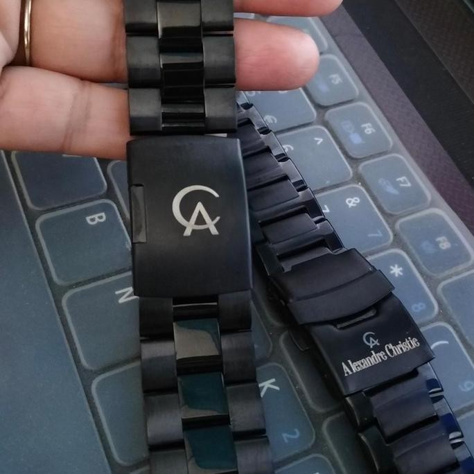 new  Strap Rantai Jam Tangan Alexander Christie AC Ukuran 24 Model Rata