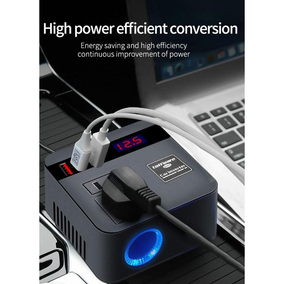 Taffware Car Power Konverter Fast Charging Inverter 100W