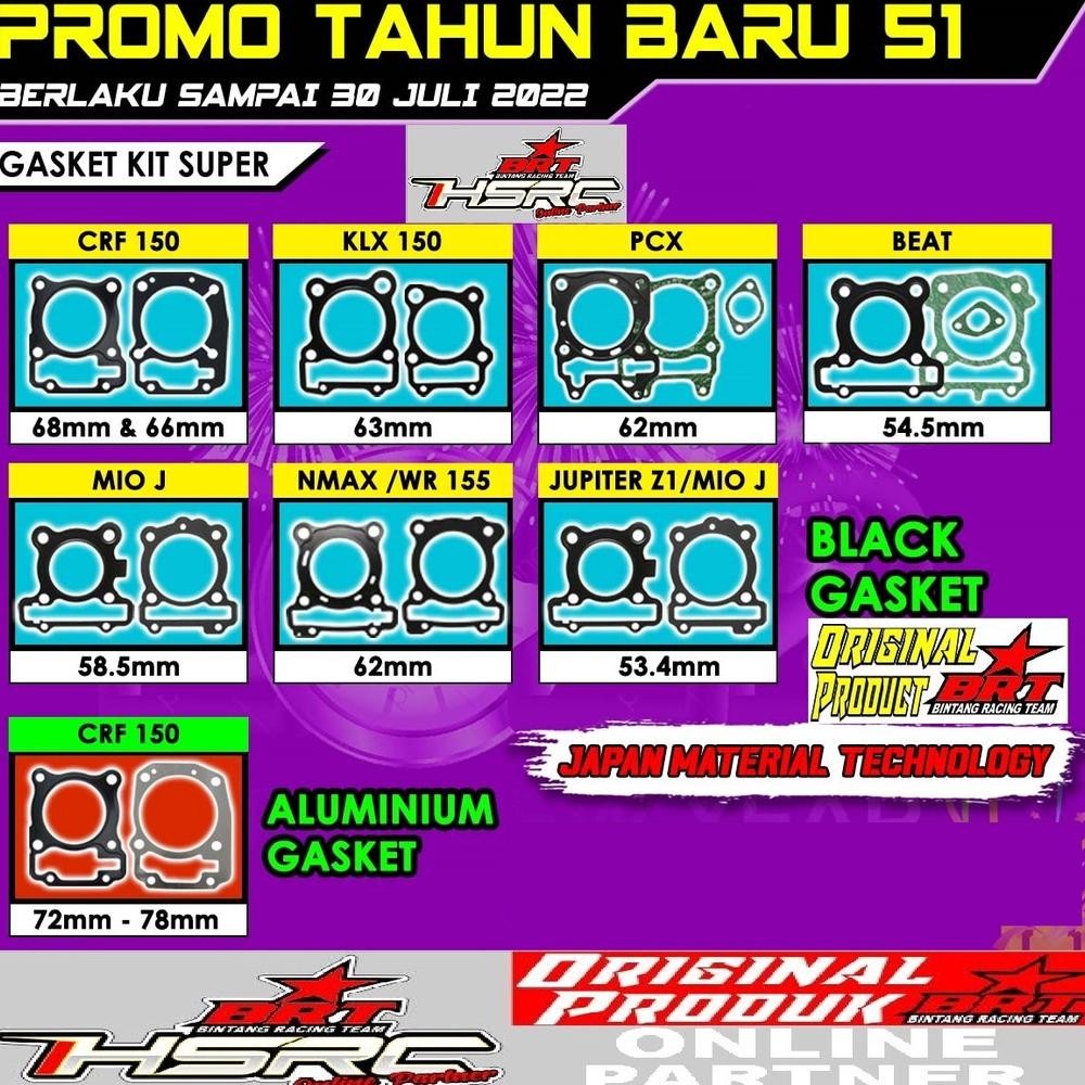 GASKET Packing Blok BRT Casting Ceramic Perpak Cylinder Head CRF KLX Nmax MX King Vixion WR PCX ADV 