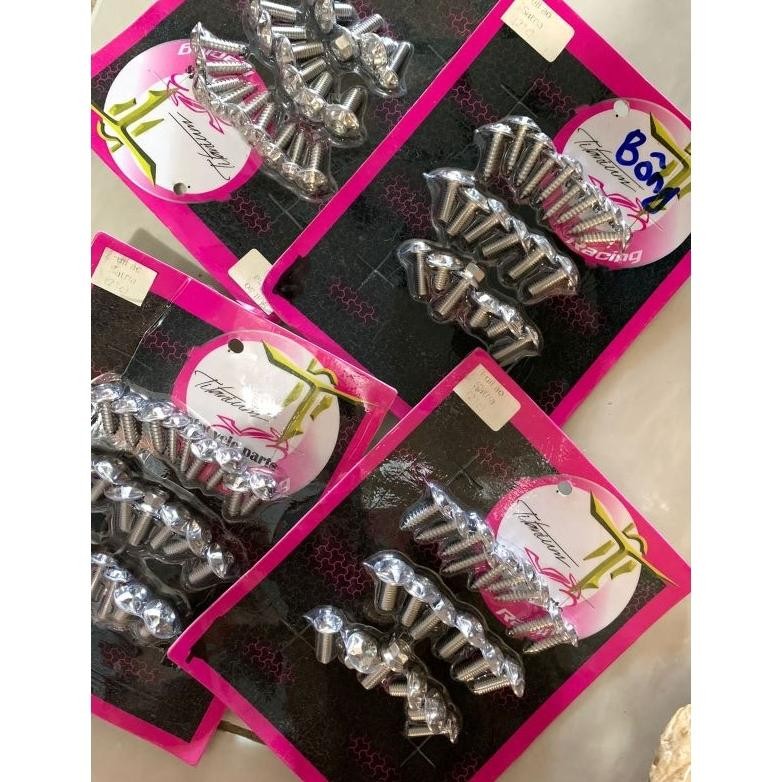 Baut Bintang Body & Bak Mesin Stainless Satria Injeksi