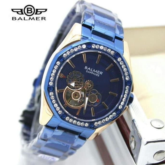 new  Balmer 7981 blue rosegold ladies Automatic watch movement original