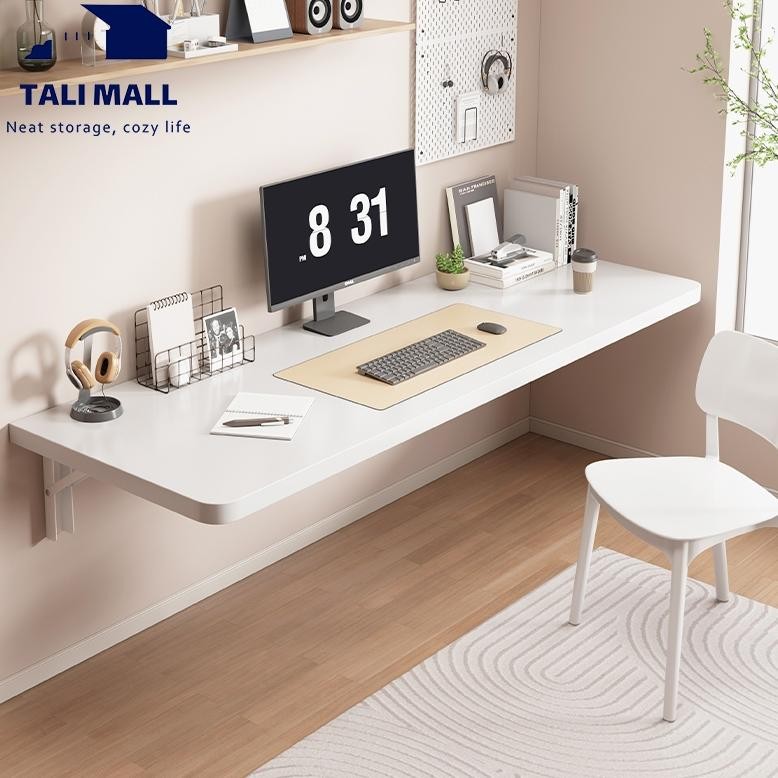 Meja Lipat Dinding Aesthetic Meja Belajar Minimalis Meja Lipat Dinding Portable Meja Komputer Kayu 8