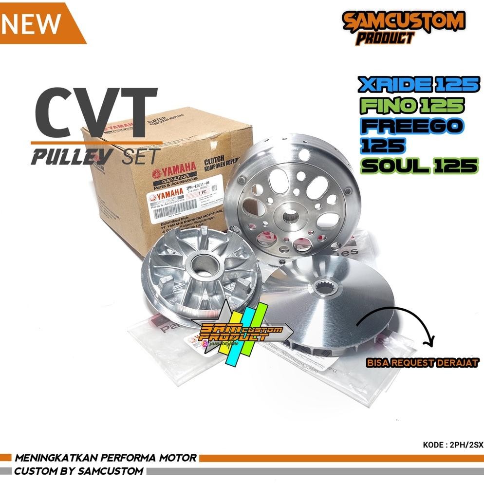 Paket Upgrade Cvt Kirian Racing Rumah Roller Racing Pulley Mangkok Custom Fino 125 Xride 125 Freego