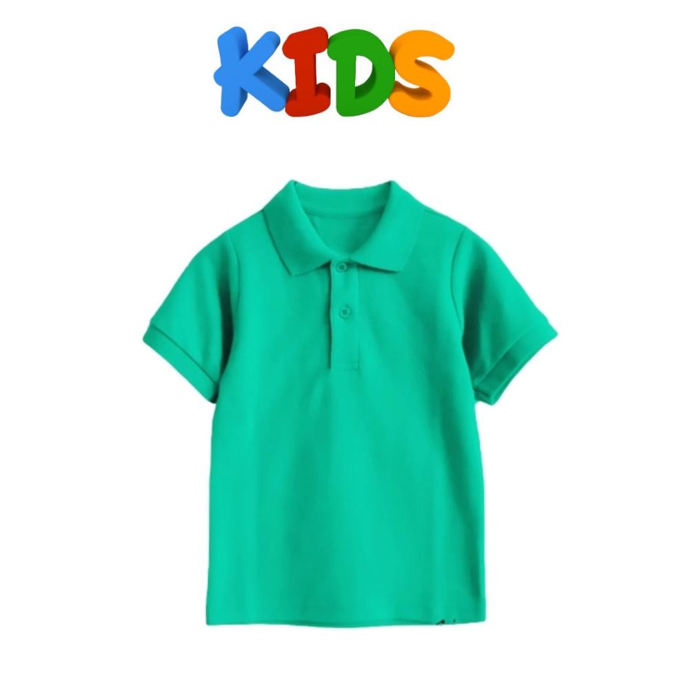 Big Sale - KAOS POLO SHIRT ANAK LAKI LAKI PEREMPUAN UNISEX BAJU LENGAN PENDEK KERAH POLOS WARNA HITA