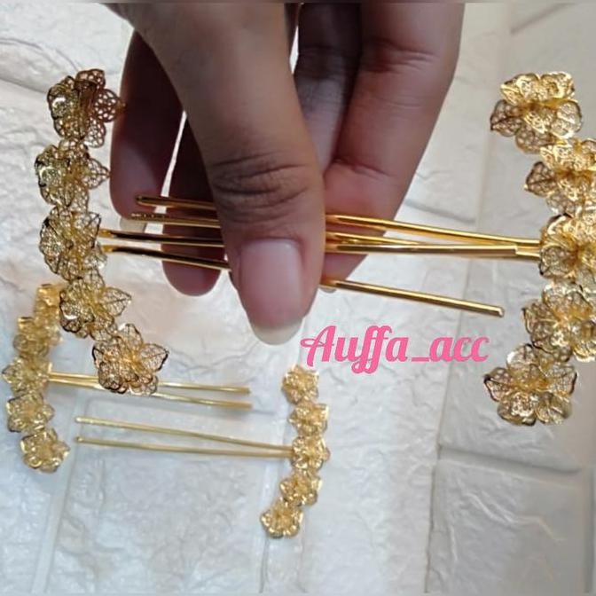 Tusuk Konde Bunga Kendari Sepasang/Hiasan Sanggul Modern