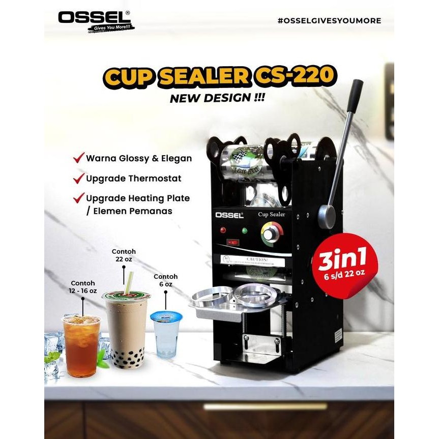Mesin Cup Sealer Manual Ossel Mesin Cup Sealer 22Oz Mesin Press Gelas