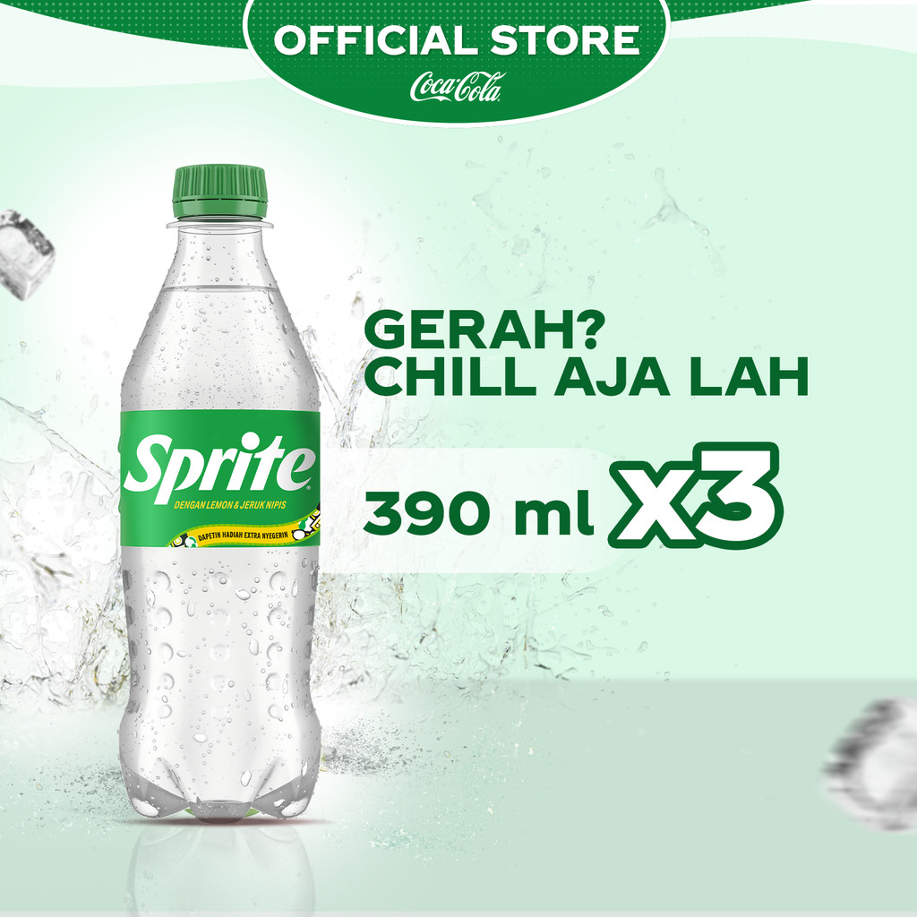 

Sprite Lemon Lime Minuman Soda - Botol 390ml - x3 Pcs
