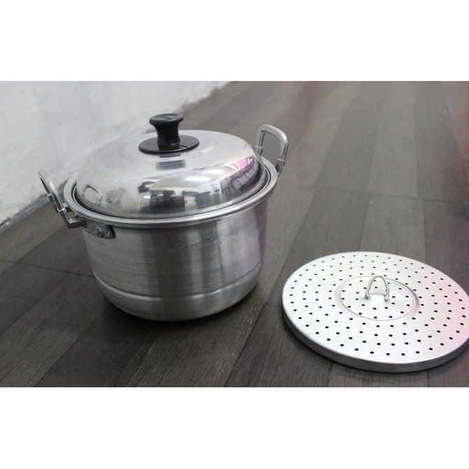 Promo Panci Dandang Steamer Tutup Set 18Cm Jawa Masak Air Serbaguna Kukus