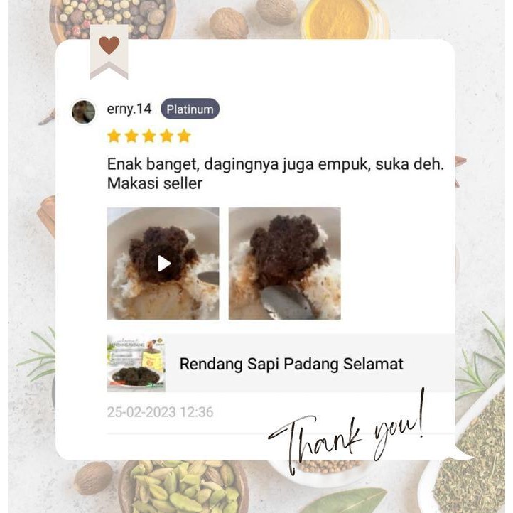 

Rendang Daging Sapi Padang 500Gram Makanan Siap Saji Randang Selamat
