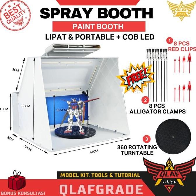 

Promo Spray Booth Lipat Portable with LED & Exhaust For Airbrush V2.0 - Best airbrush paint booth penyedot asap udara bau cat paint COD