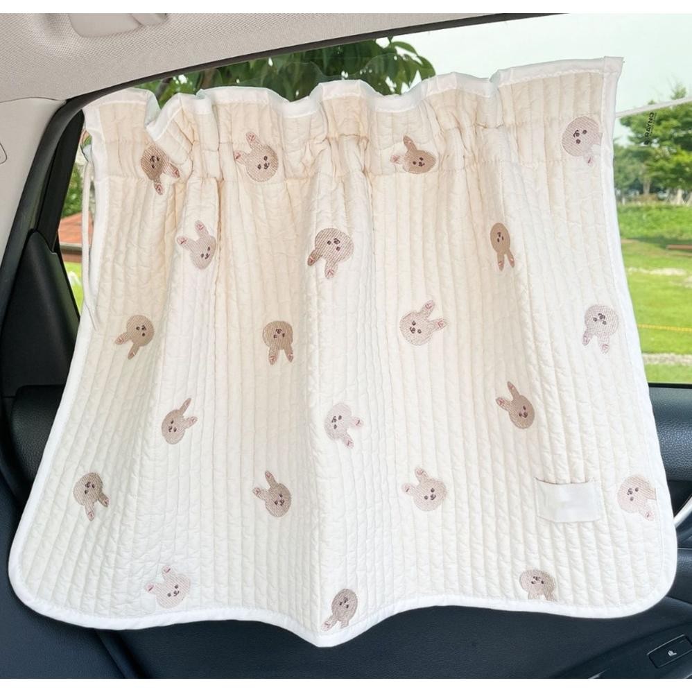 KOREAN CAR CURTAIN PORTABLE / TIRAI KACA MOBIL MOTIF / GORDERN MOBIL ANTI UV RB01