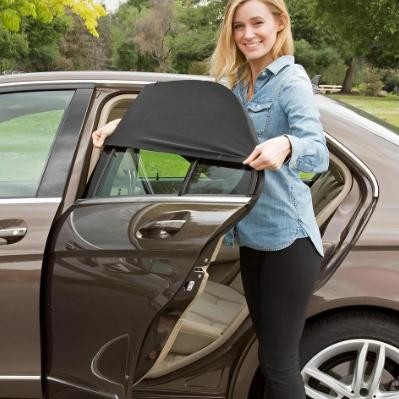 2 Pcs Tirai Pelindung Panas Jaring Jendela Pintu Mobil Anti Nyamuk / Car Sunshade Sun Shade Front Re