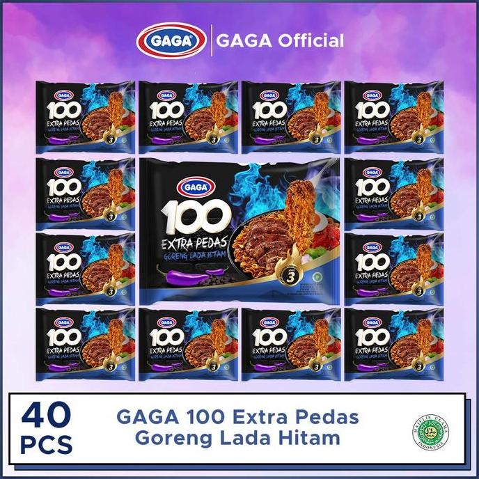 

GAGA 100 Ektra Pedas Goreng Lada Hitam 1KTN (Isi 40 pcs) Instan Soto Spices LS