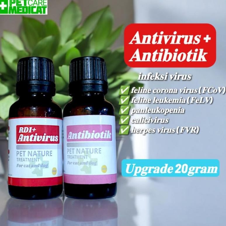 Obat virus kucing obat virus kucing 20gram obat virus + antibiotik PETCARE MEDICAT DiM