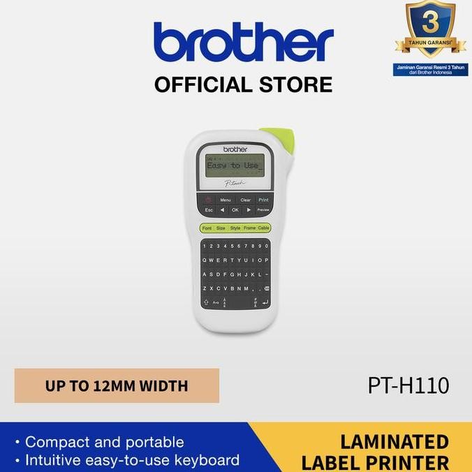 

Brother Printer Label Pt H110 / Handheld / Up To 12Mm New Stok