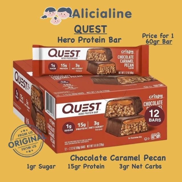 

Quest Hero Protein Bar Chocolate Caramel Pecan Ori!!