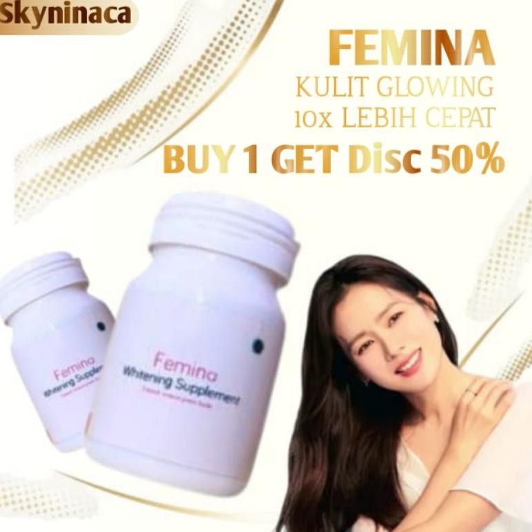 FEMINA WS Pemutih Badan Vitamin Kulit - COLLAGEN L-GLUTATHIONE VITAMIN C VITAMIN E whitening supplem