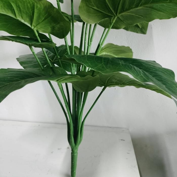 Termurah Tanaman Pohon Talas Hijau Jumbo Batang Tebal X18 Artificial Latex// Daun Talas- Tanaman Hia