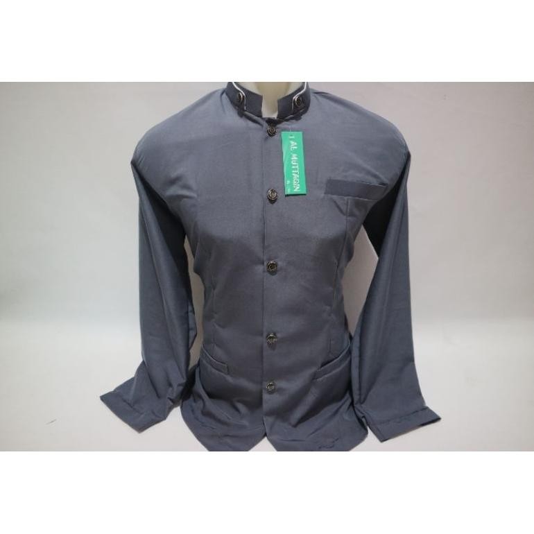 Ad-77 Grosir Baju Koko Jasko Jas Koko Polos Muslim Pria Dewasa Lengan Panjang Seragam Hadroh Marawis