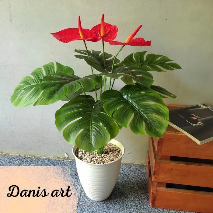 Keladi Jumbo Palsu/ Tanaman Plastik/ Keladi Hias/ Tanaman Artificial