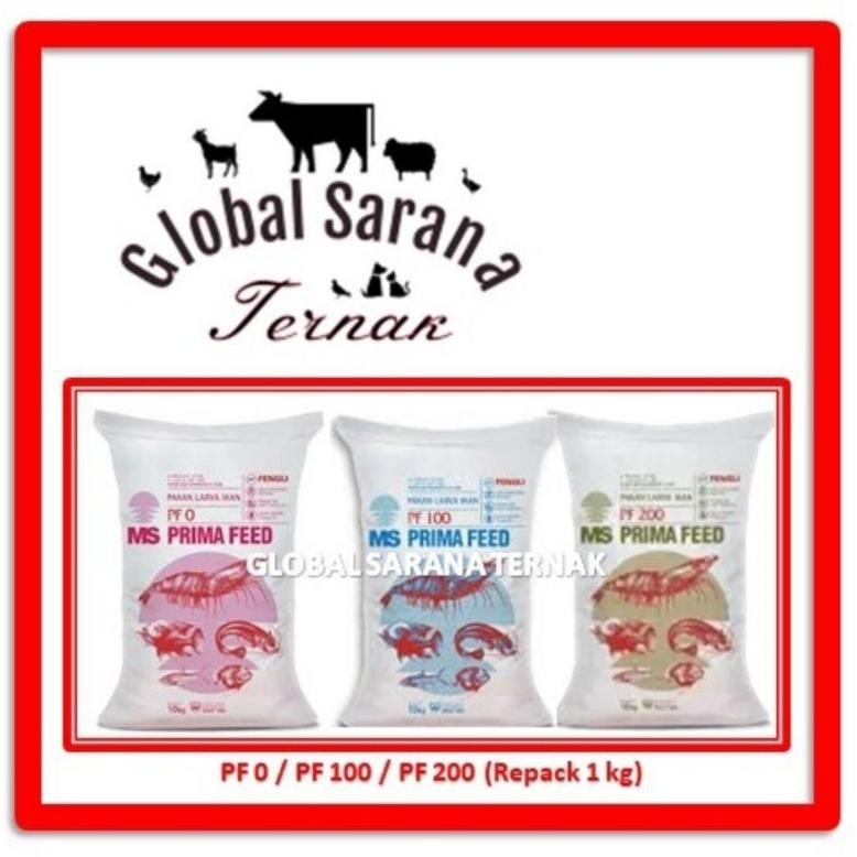 Pakan Pelet Makanan Larva Benih Ikan / Udang (PF0/ PF100/ PF200 PRIMA FEED) Repack 1 kg DiM
