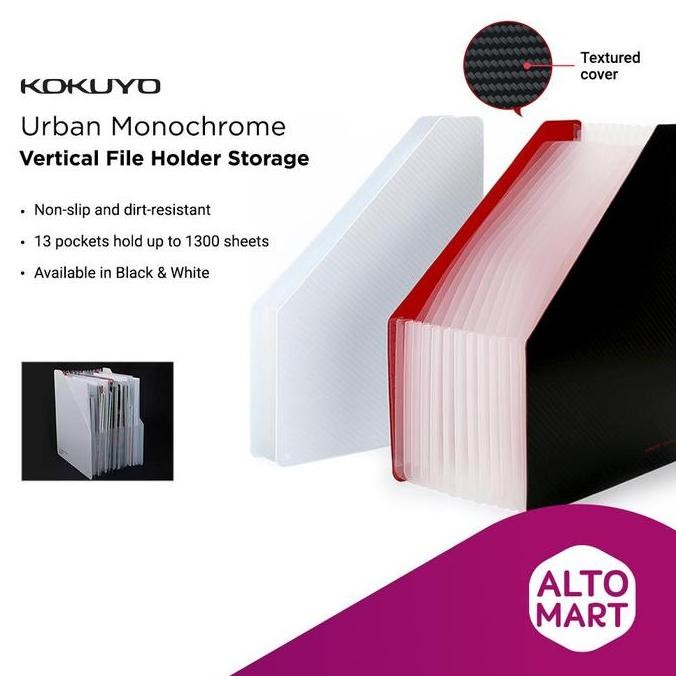 

KOKUYO Vertical Expandable File Holder Storage A4 BLACK WHITE