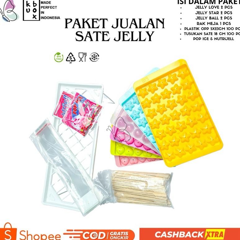 

(ONDESHOP) LKL x KUBOX - [PAKET JUALAN SATE JELLY] LOVE, BULAT, STAR - VIRAL