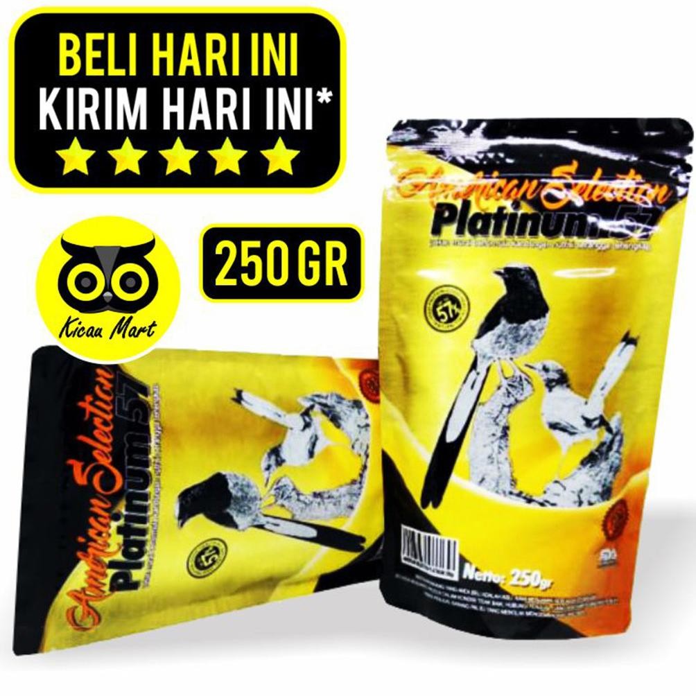 KICAU MART AMS AMERICAN SELECTION PLATINUM 250 GRAM PUR VOER PAKAN MAKANAN BURUNG MURAI LOMBA TERNAK