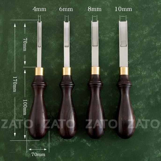 

French Skiving With Ebony Handle - Triming Beveler | Leather Tools