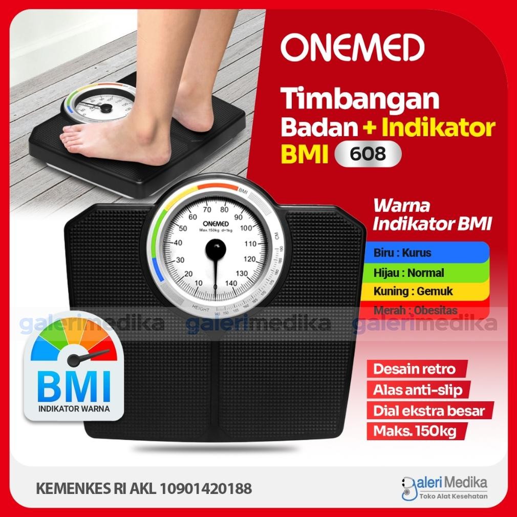 Timbangan Badan Manual Onemed 608 + Indikator BMI / Timbangan Badan Onemed 608 + Indikator BMI / Tim